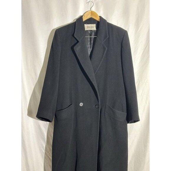 Vtg Fleurette Neiman Marcus 100% Cashmere Overcoat USA Union Made Large/XL - Picture 2 of 12